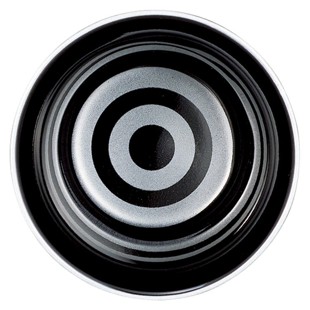 金正陶器 蛇の目シルバー黒艶盃 1個(ご注文単位1個)【直送品】