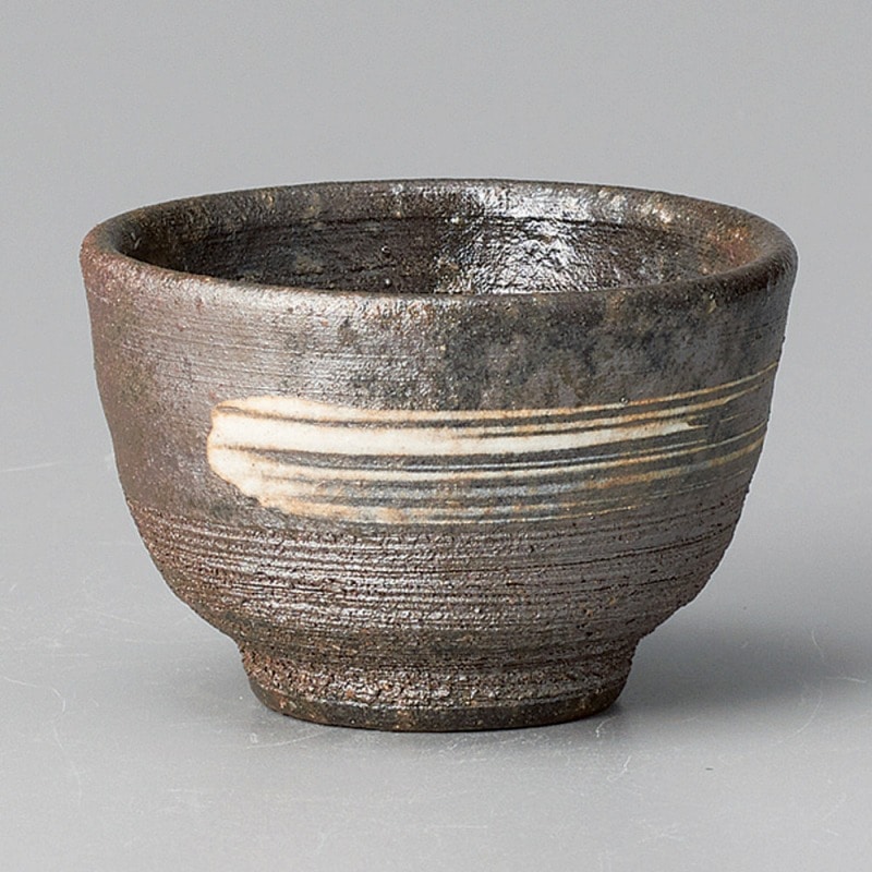 金正陶器 黒窯変刷毛目ぐい呑 1個（ご注文単位1個）【直送品】
