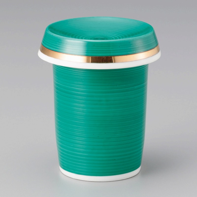 金正陶器 ｸﾞﾘｰﾝ巻ひれ酒 1個（ご注文単位1個）【直送品】