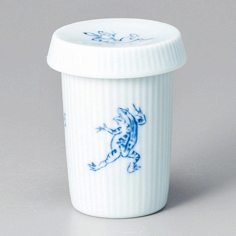 金正陶器 鳥獣戯画(相撲の図)ﾋﾚ酒 1個（ご注文単位1個）【直送品】