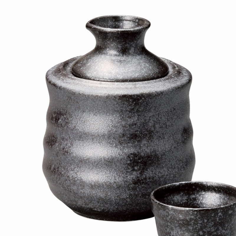 金正陶器 銀黒酒燗器 小 1個（ご注文単位1個）【直送品】