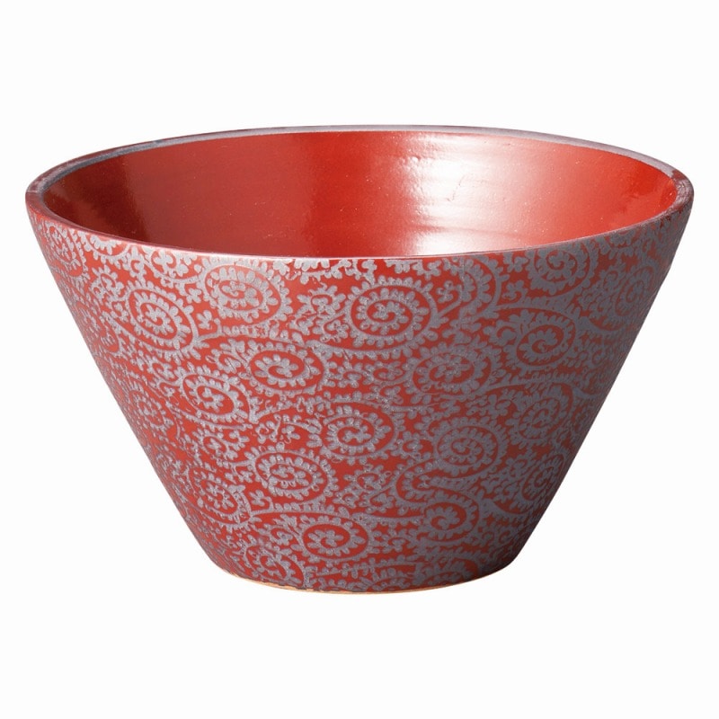 金正陶器 銀彩唐草(赤)アイスペール 1個(ご注文単位1個)【直送品】