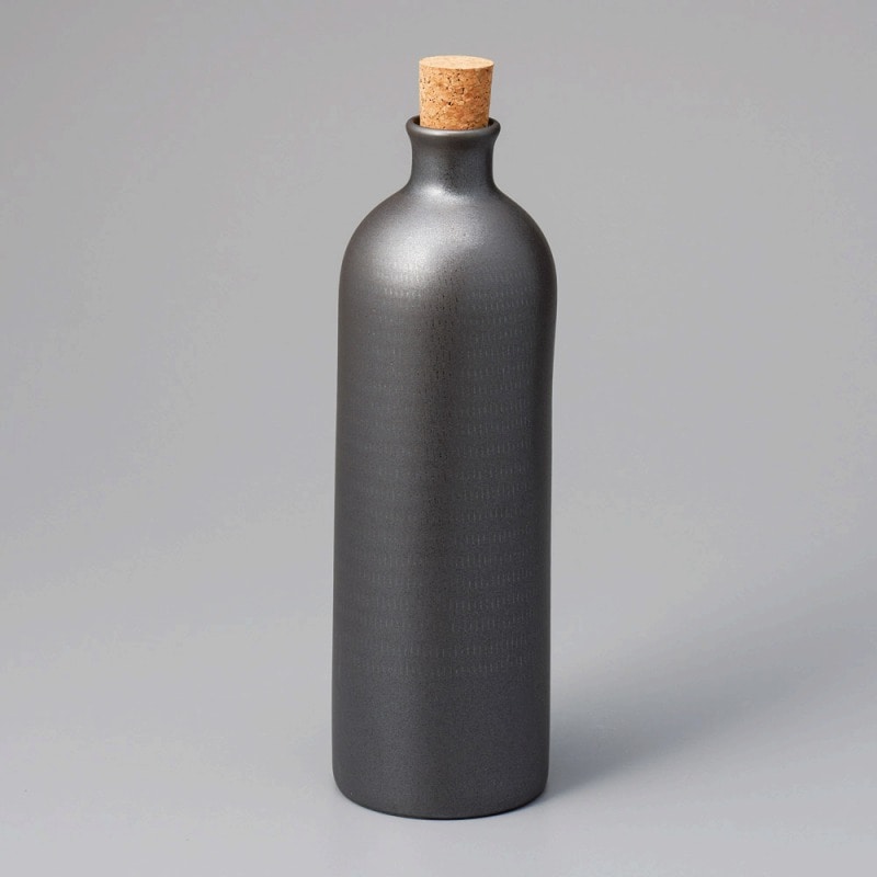 金正陶器 ラジウムボトル黒長 1個(ご注文単位1個)【直送品】