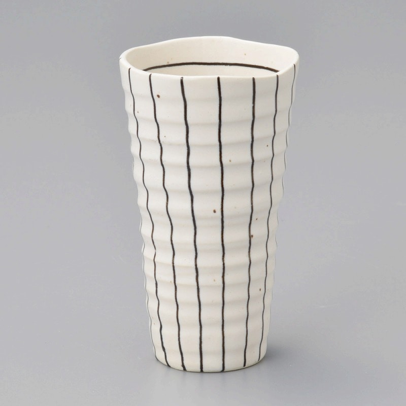 金正陶器 白黒十草焼酎ｶｯﾌﾟ(白) 1個（ご注文単位1個）【直送品】