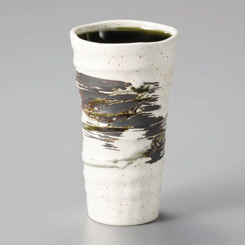 金正陶器 白唐津織部ﾊｹﾛﾝｸﾞﾀﾝﾌﾞﾗｰ 1個（ご注文単位1個）【直送品】