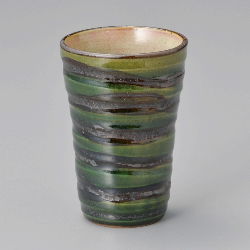 金正陶器 織部ﾋﾞｱｶｯﾌﾟ 1個（ご注文単位1個）【直送品】