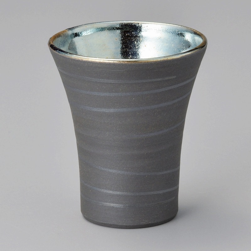 金正陶器 光彩黒焼〆ﾌﾘｰｶｯﾌﾟ 1個（ご注文単位1個）【直送品】