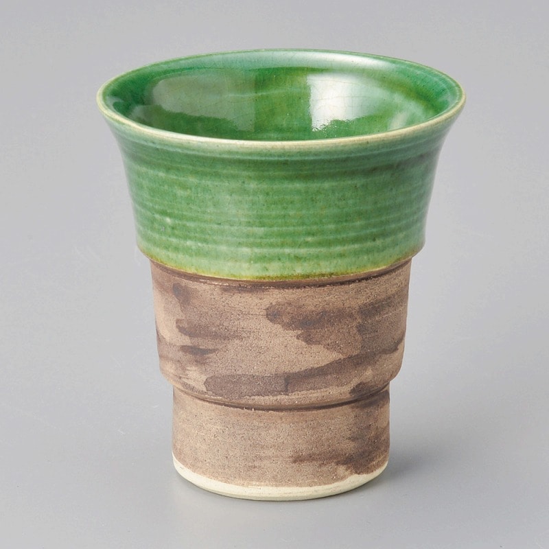 金正陶器 織部段付ﾌﾘｰｶｯﾌﾟ 1個（ご注文単位1個）【直送品】