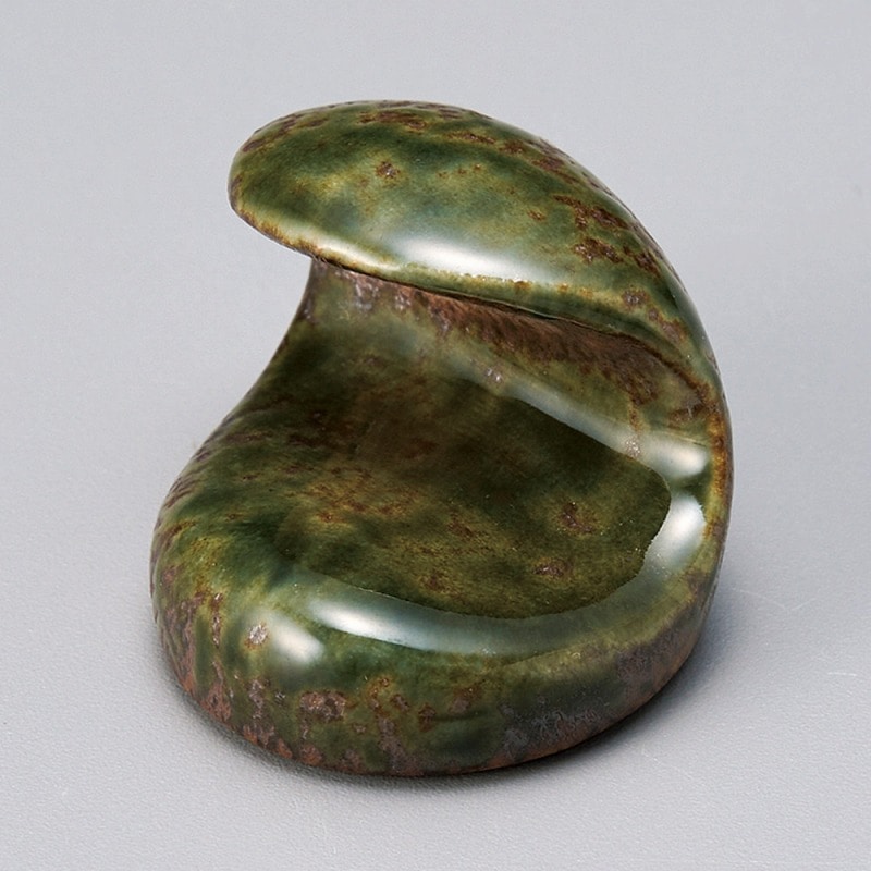 金正陶器 南蛮織部まゆ箸置 1個(ご注文単位1個)【直送品】