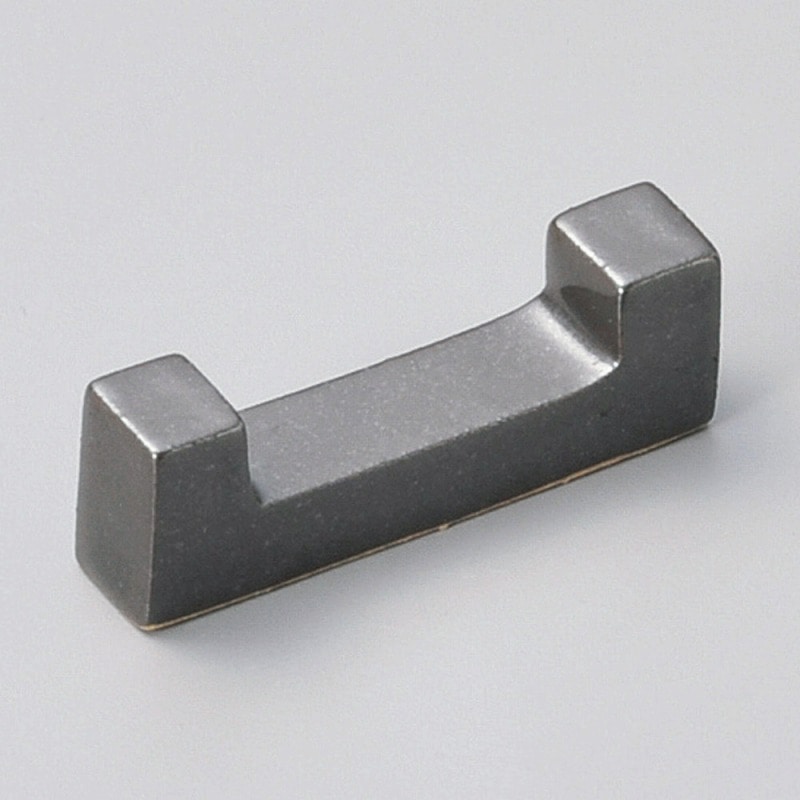 金正陶器 ブロックコの字黒箸置 1個(ご注文単位1個)【直送品】