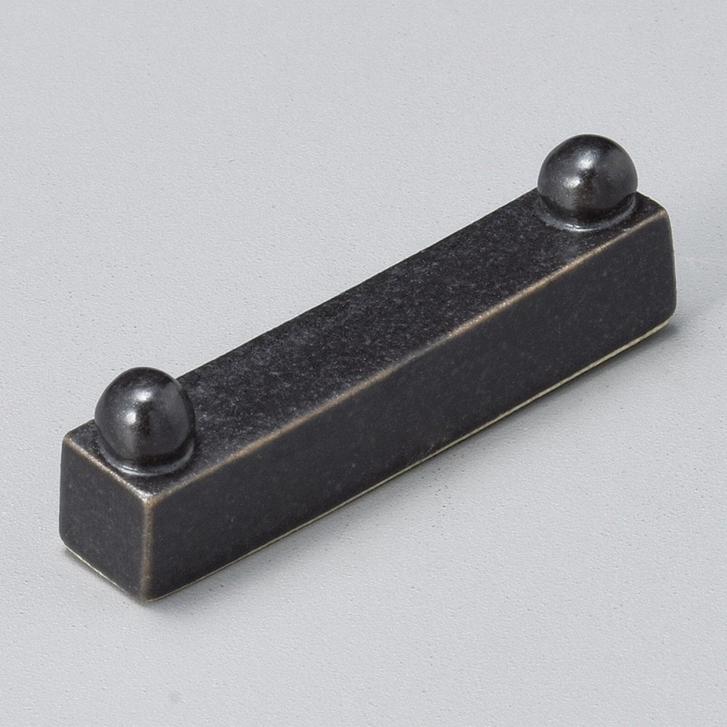 金正陶器 黒マット双玉箸置 1個(ご注文単位1個)【直送品】