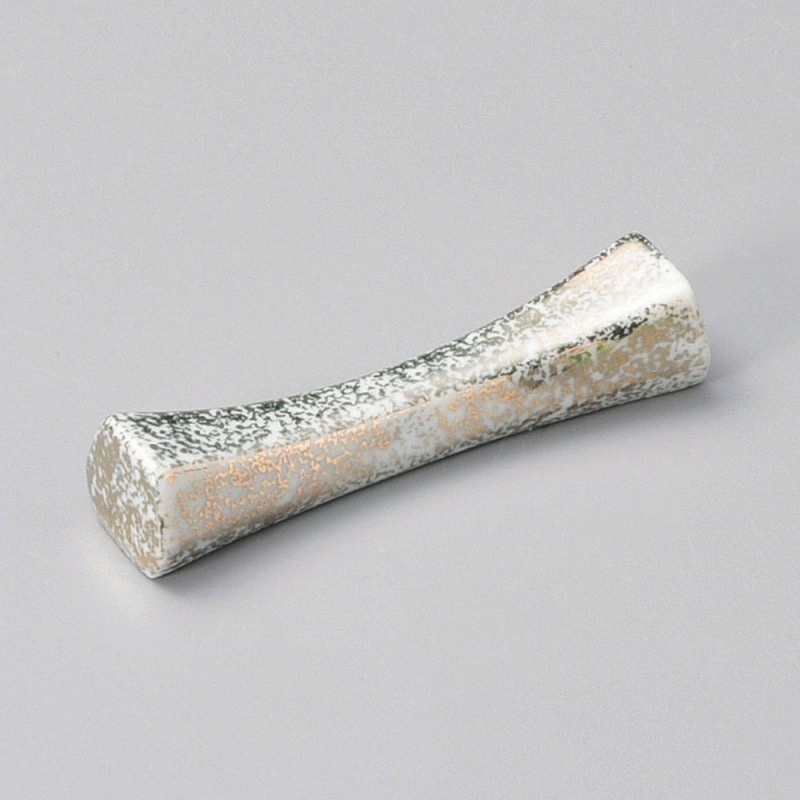 金正陶器 六角面取白金タタキ箸置 1個(ご注文単位1個)【直送品】
