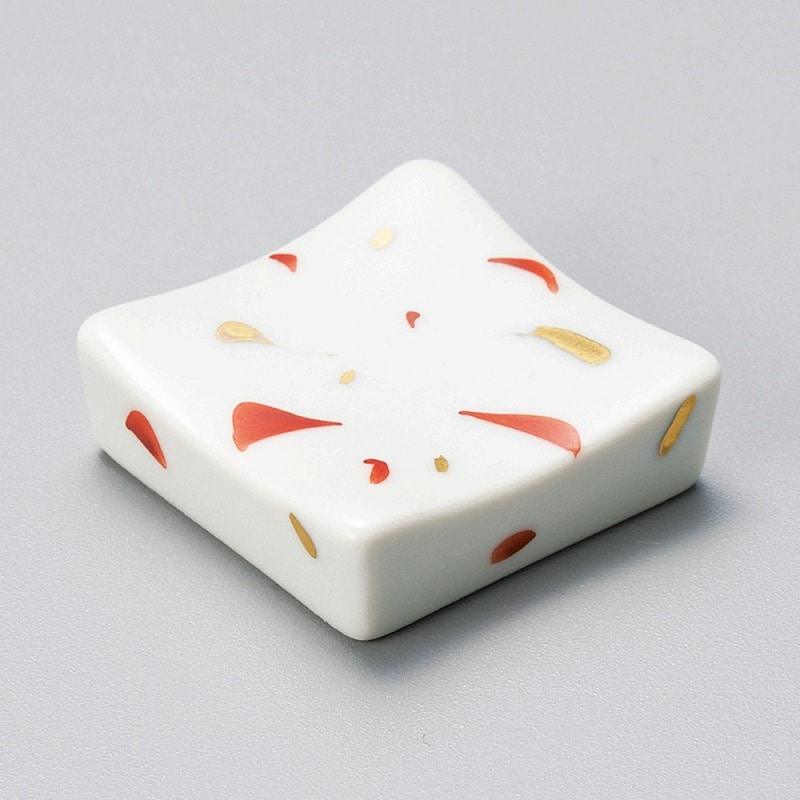 金正陶器 金彩正角箸置 1個(ご注文単位1個)【直送品】