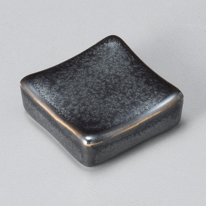 金正陶器 鉄結晶四角箸置 1個(ご注文単位1個)【直送品】