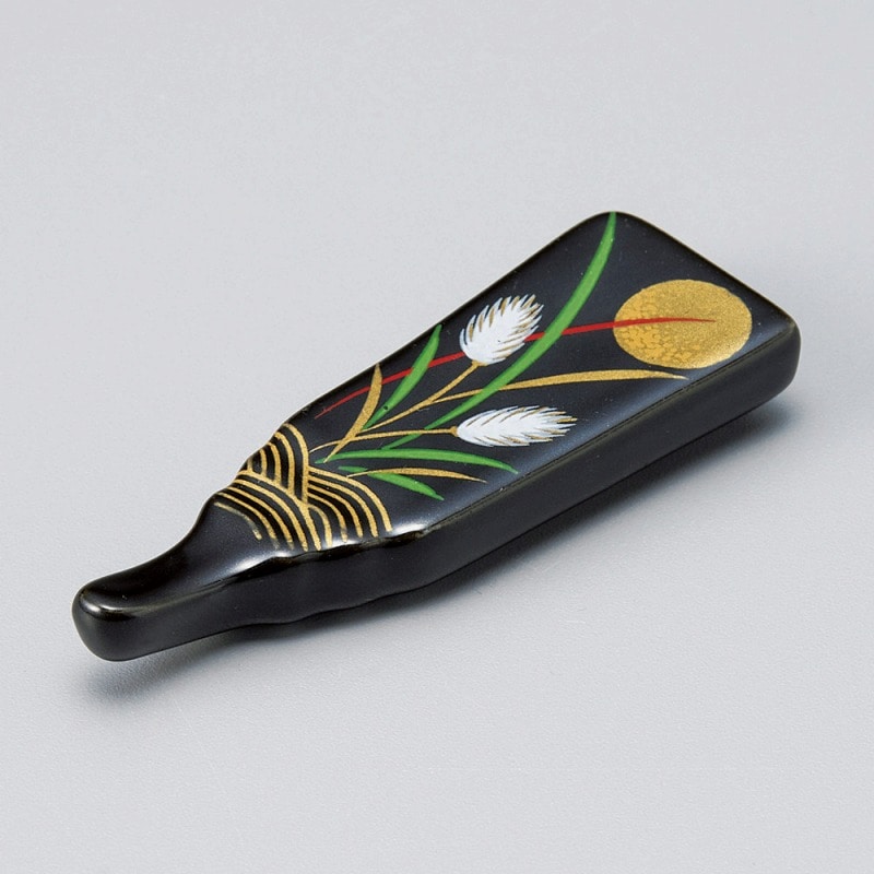 金正陶器 天目羽子板箸置秋月 1個（ご注文単位1個）【直送品】