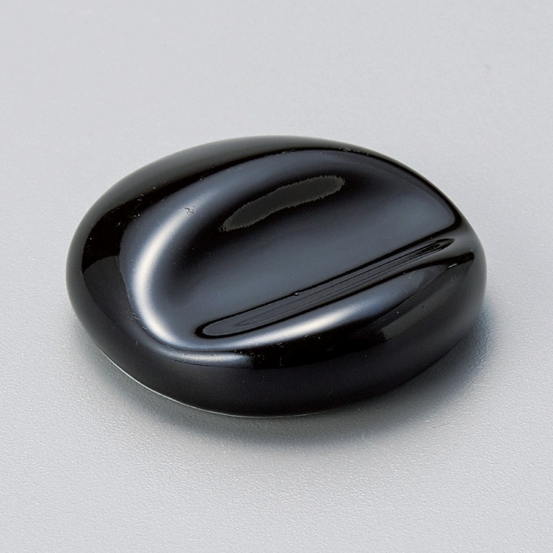 金正陶器 黒箸置き一つ押 1個(ご注文単位1個)【直送品】
