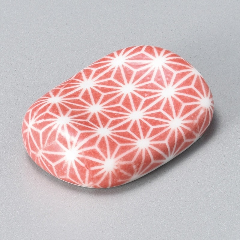 金正陶器 麻の葉赤小判箸置 1個(ご注文単位1個)【直送品】