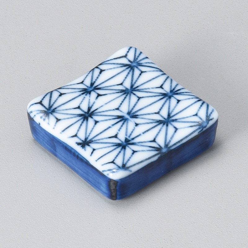 金正陶器 麻の葉正角箸置 1個(ご注文単位1個)【直送品】