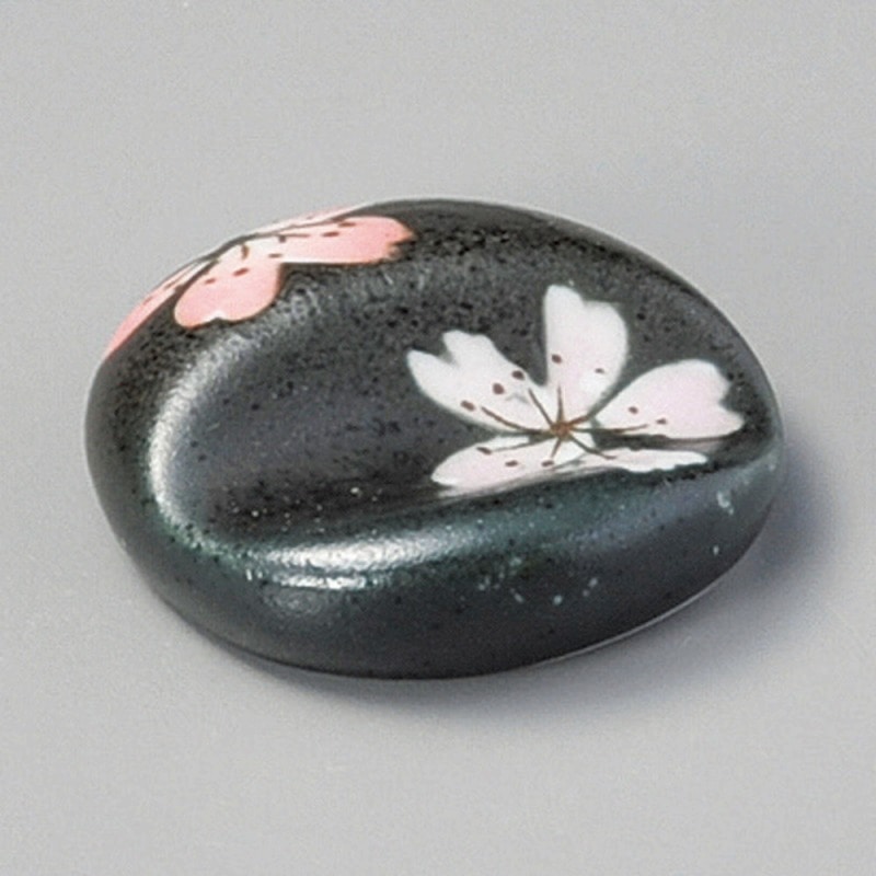 金正陶器 丸凹夜桜箸置 1個(ご注文単位1個)【直送品】
