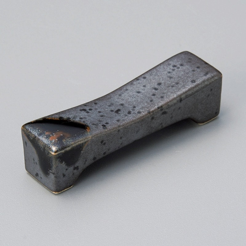 金正陶器 黒吹橋形箸置 1個(ご注文単位1個)【直送品】
