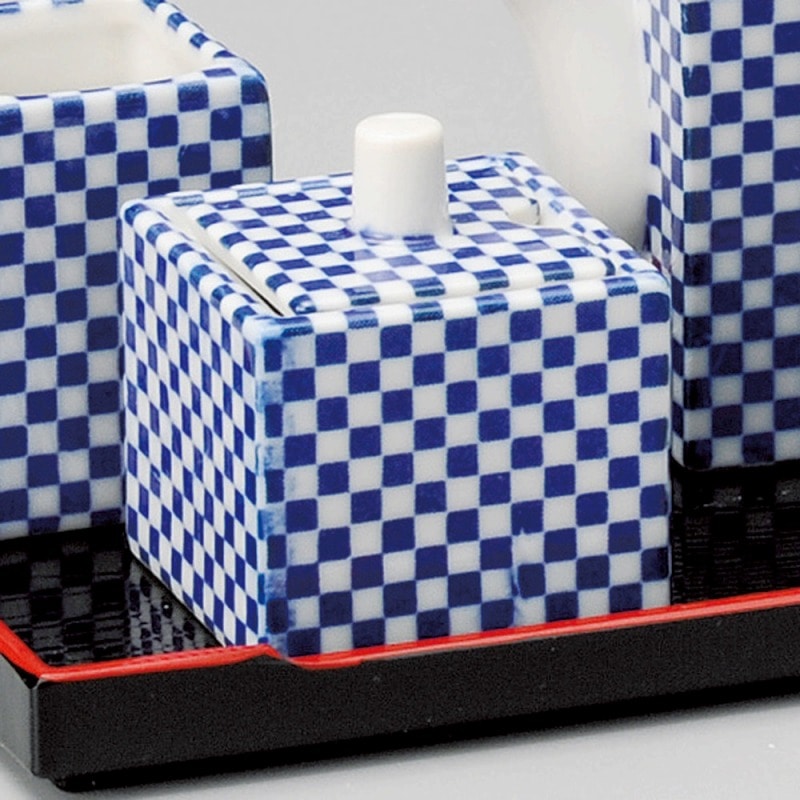 金正陶器 市松角辛子入 1個（ご注文単位1個）【直送品】