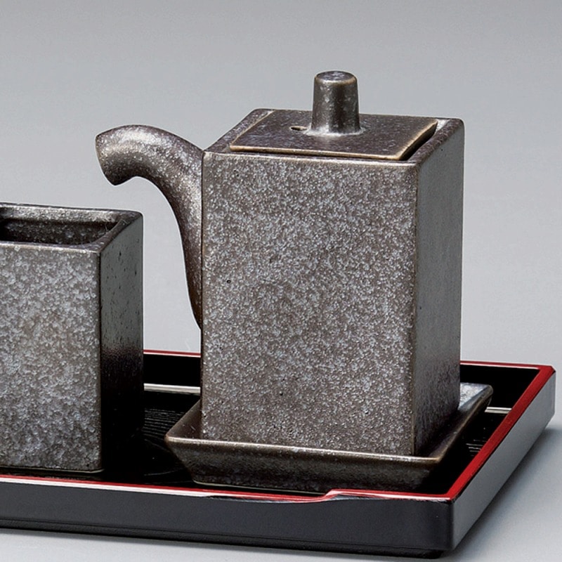 金正陶器 銀黒角汁次 1個(ご注文単位1個)【直送品】