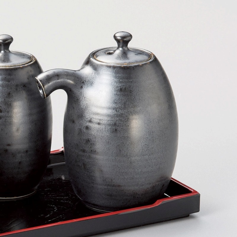 金正陶器 漆黒夏目型汁次・大 1個(ご注文単位1個)【直送品】