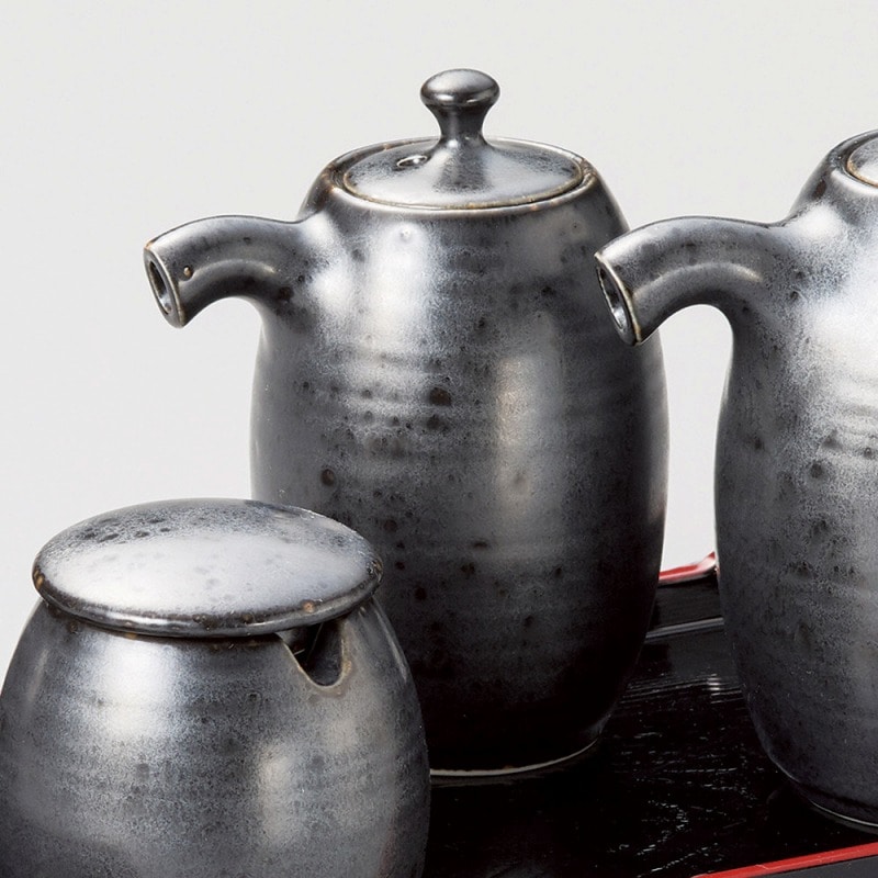 金正陶器 漆黒夏目型汁次・小 1個(ご注文単位1個)【直送品】