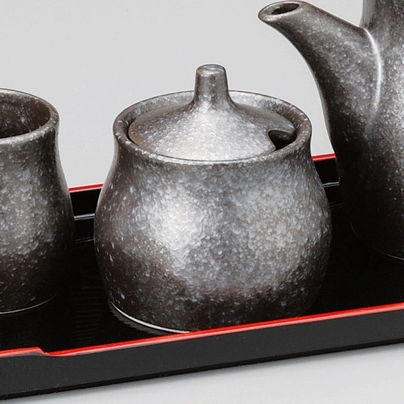 金正陶器 銀黒辛子入 1個(ご注文単位1個)【直送品】