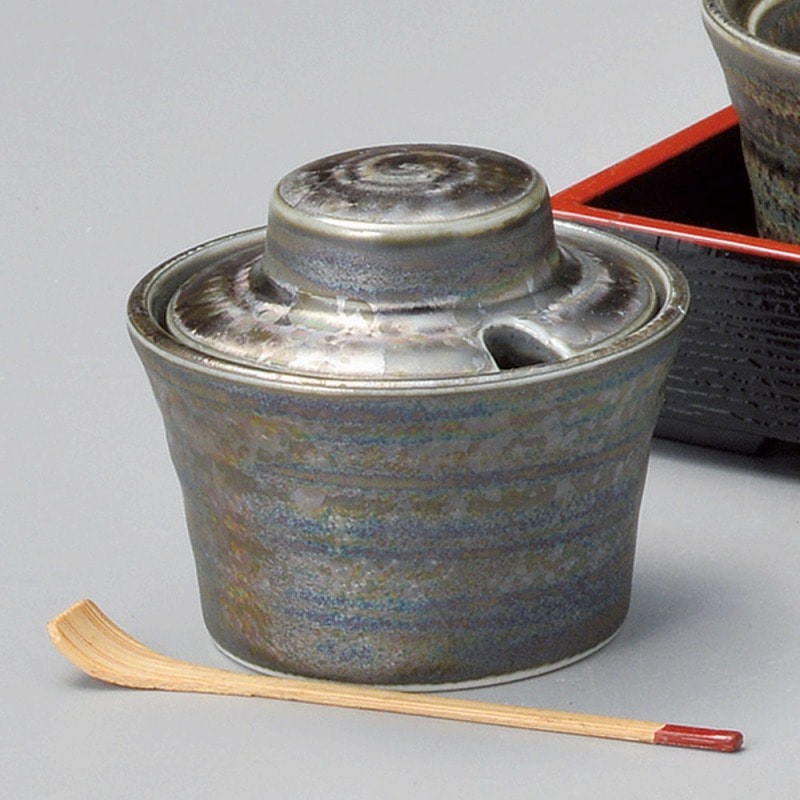 金正陶器 いぶし銀広口カラシ入 1個(ご注文単位1個)【直送品】