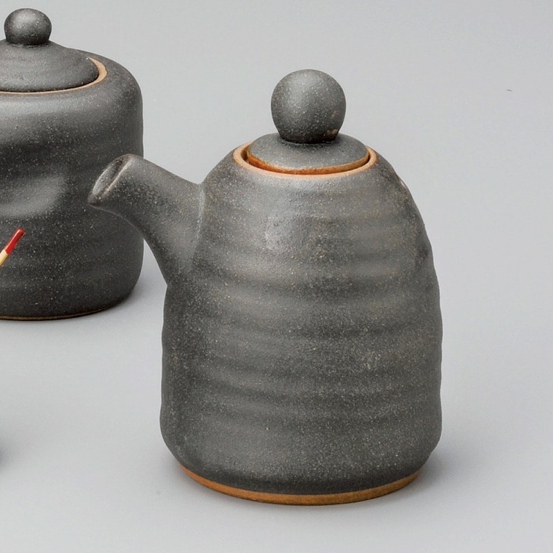 金正陶器 黒備前汁次(大) 1個（ご注文単位1個）【直送品】