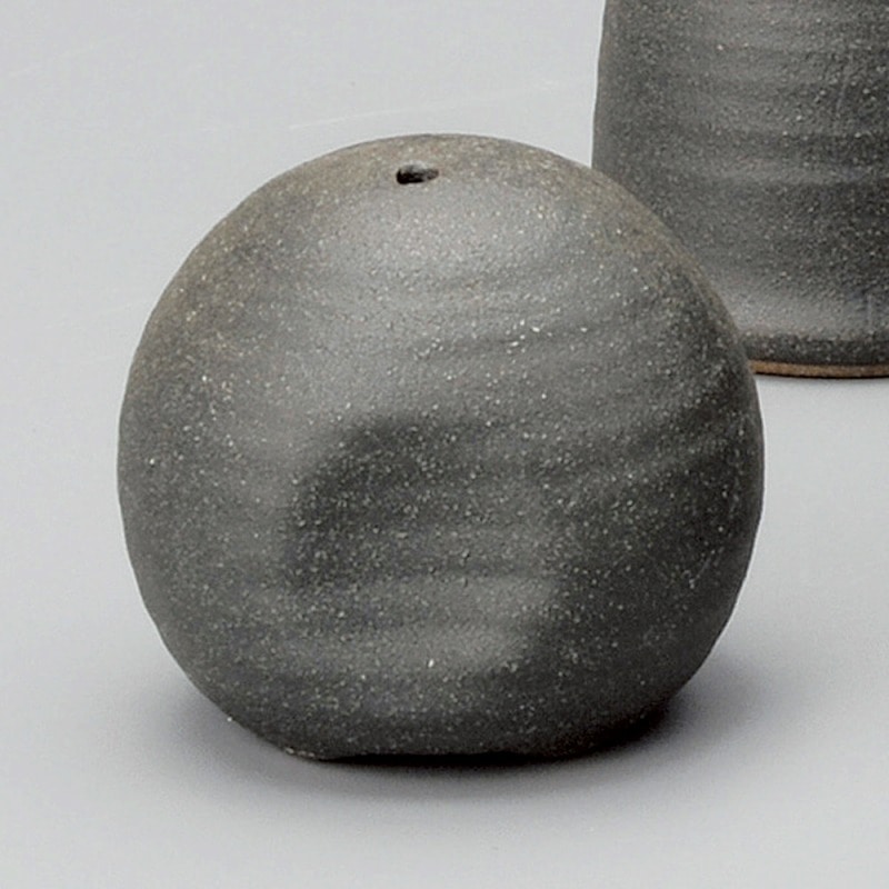 金正陶器 黒備前塩入 1個(ご注文単位1個)【直送品】