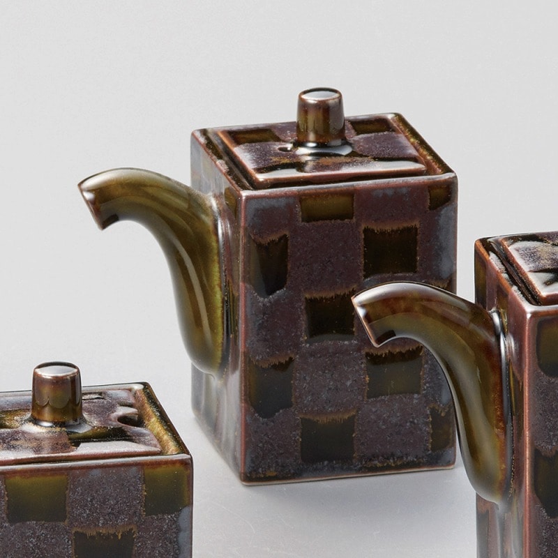 金正陶器 新緑市松角正油(大) 1個(ご注文単位1個)【直送品】