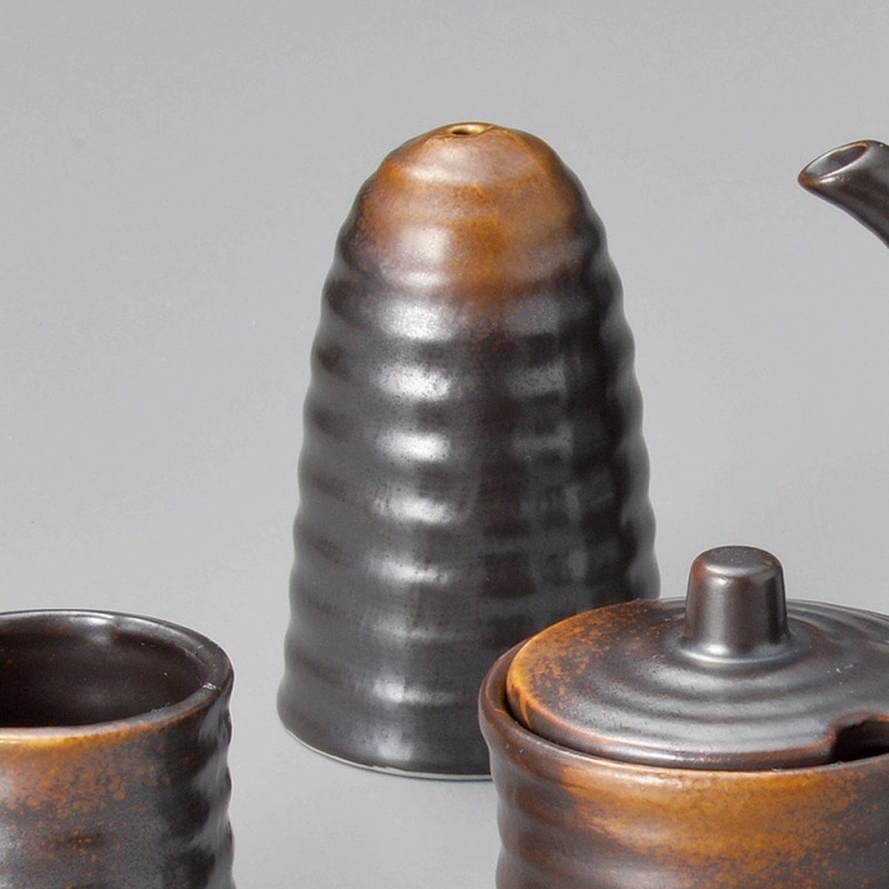 金正陶器 焼締塩入 1個(ご注文単位1個)【直送品】