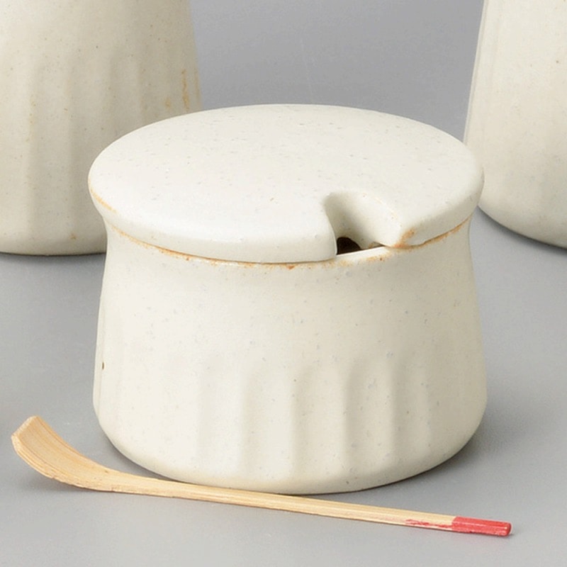 金正陶器 粉引ｿｷﾞ十草辛子入 1個（ご注文単位1個）【直送品】