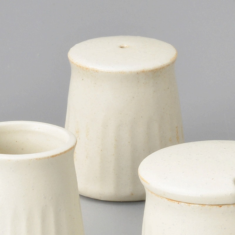 金正陶器 粉引ソギ十草一つ穴塩入 1個(ご注文単位1個)【直送品】