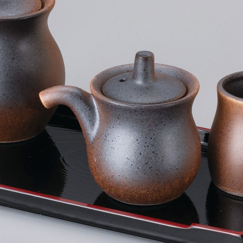 金正陶器 黒信楽ひさご汁次(小) 1個（ご注文単位1個）【直送品】