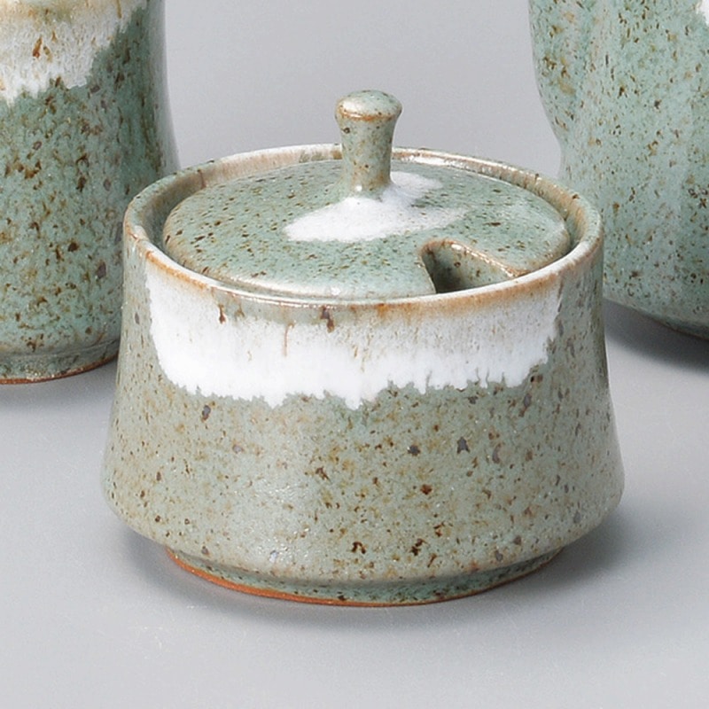 金正陶器 灰みどり辛子入 1個（ご注文単位1個）【直送品】