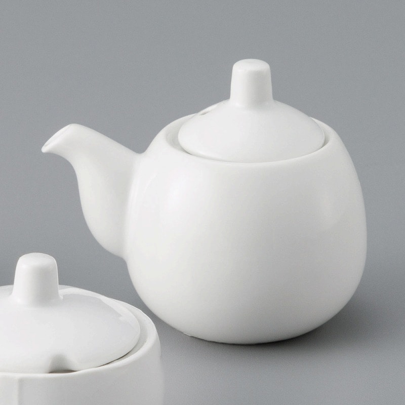 金正陶器 白磁(玉形)正油差(ミニ) 1個(ご注文単位1個)【直送品】