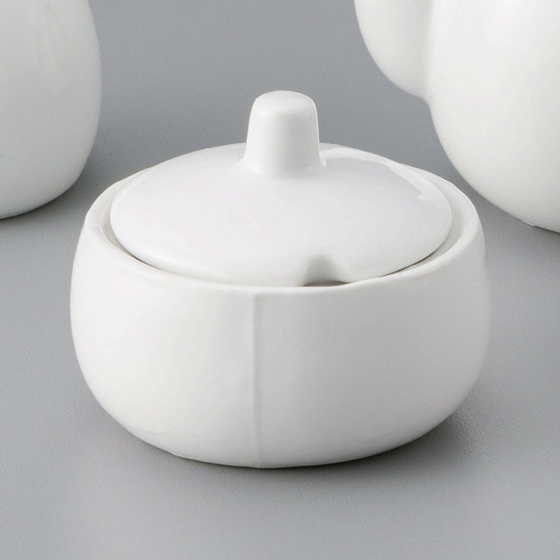 金正陶器 白磁(玉形)辛子入(ﾐﾆ) 1個（ご注文単位1個）【直送品】