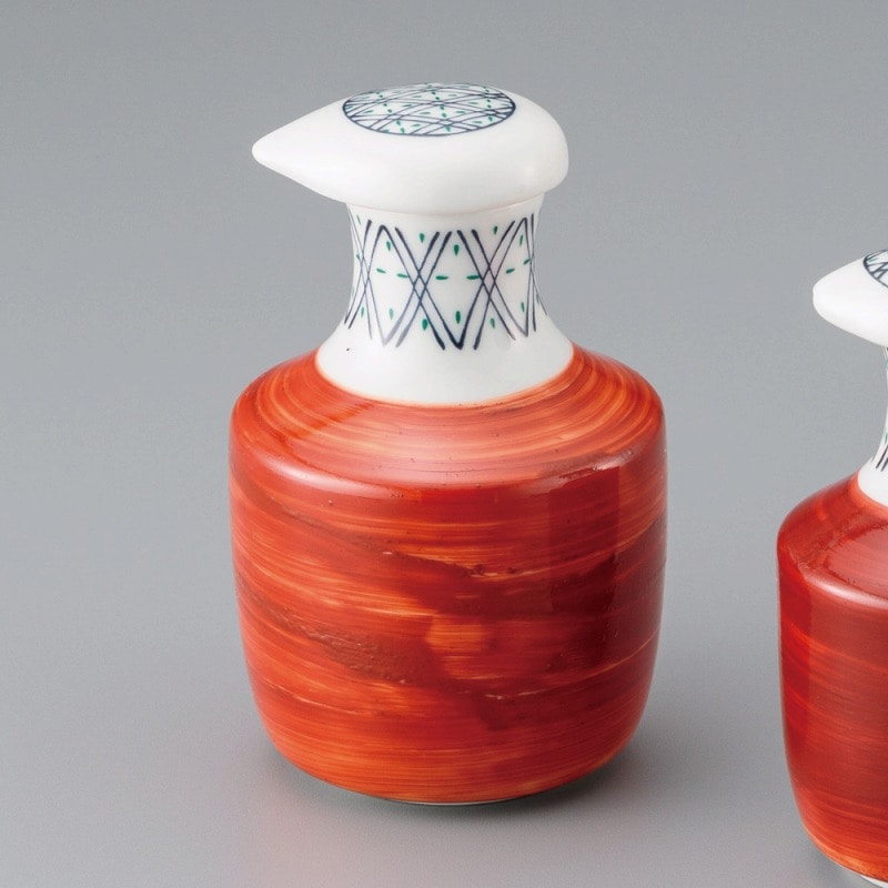 金正陶器 朱巻駒型醤油差し大 1個(ご注文単位1個)【直送品】