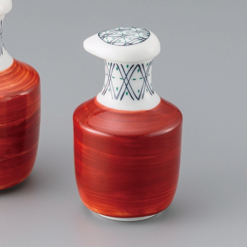 金正陶器 朱巻駒型醤油差しミニ 1個(ご注文単位1個)【直送品】