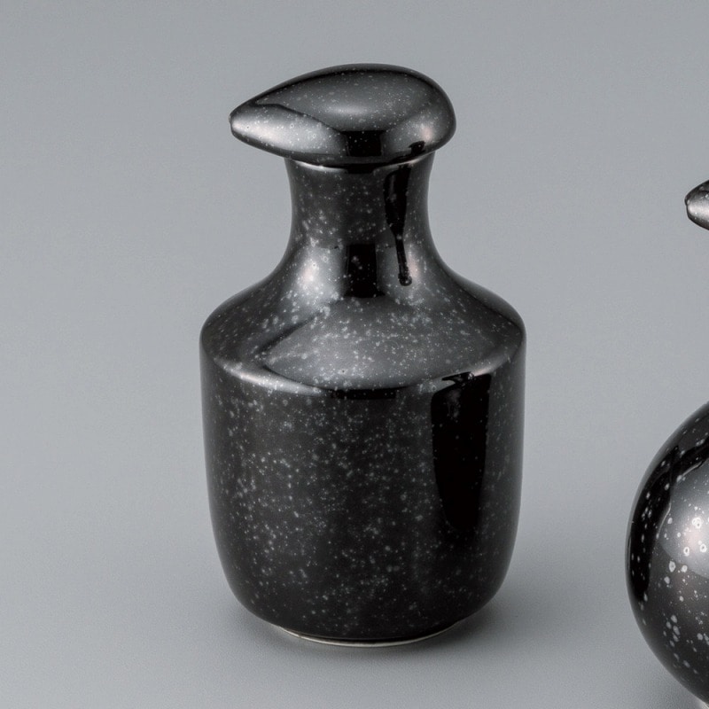 金正陶器 黒結晶ミニ駒醤油差し 1個(ご注文単位1個)【直送品】