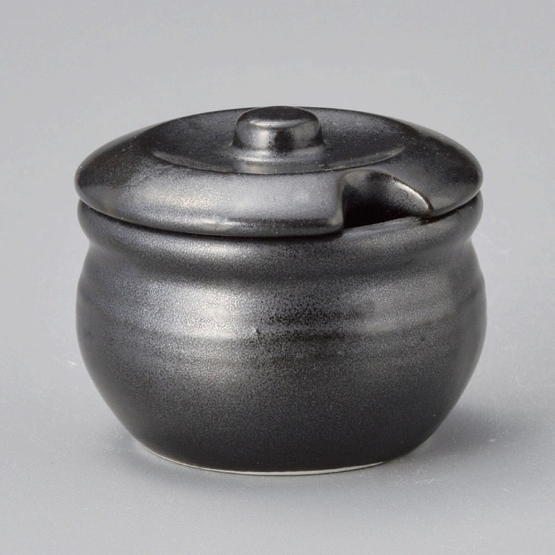 金正陶器 黒マットカメ型薬味入れ 1個(ご注文単位1個)【直送品】