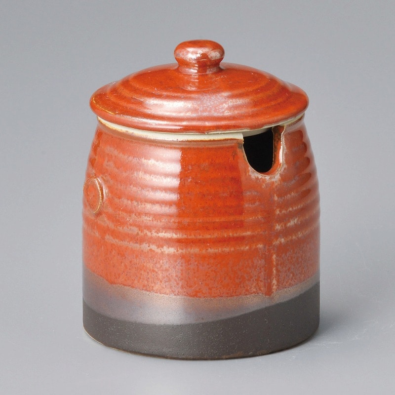 金正陶器 赤切立ｿｰｽ入(小) 1個（ご注文単位1個）【直送品】