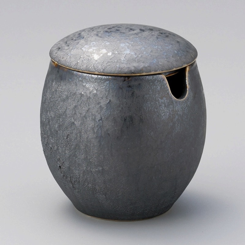 金正陶器 黒銀薬味蓋物(大) 1個(ご注文単位1個)【直送品】