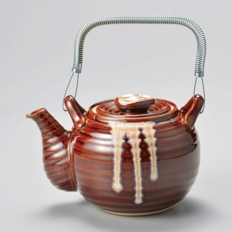 金正陶器 ｱﾒ白流し6.0薬用土瓶 1個（ご注文単位1個）【直送品】