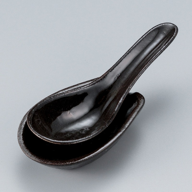 金正陶器 瀬戸黒さじ受台のみ 1個（ご注文単位1個）【直送品】