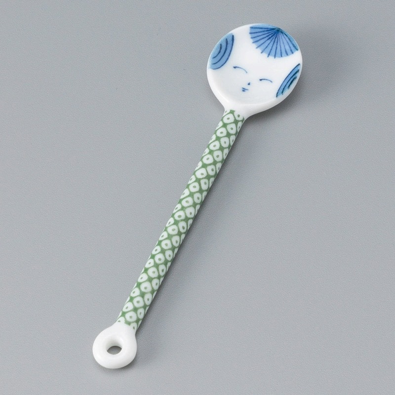 金正陶器 こけし(緑)スプーン 1個(ご注文単位1個)【直送品】