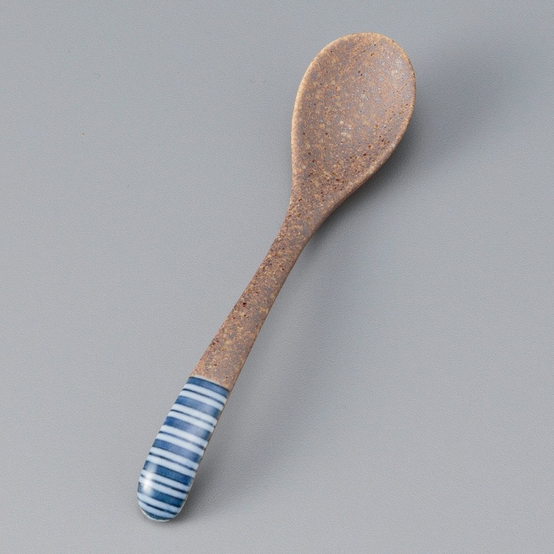 金正陶器 信楽釉スプーン(十草) 1個(ご注文単位1個)【直送品】